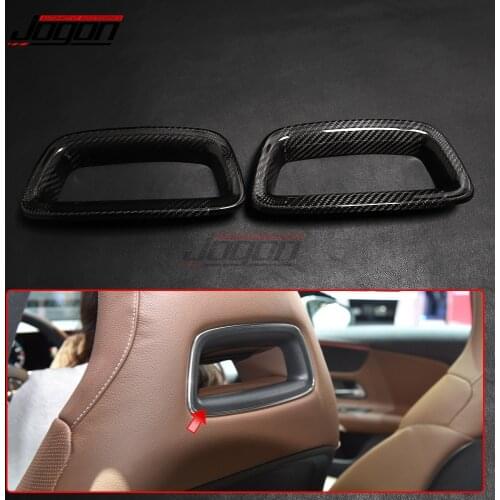 Car Pillow Back Seat Headrest Hole Cover Trim For Mercedes Benz A CLA Class W177 V177 C118 A180 A35 A45 AMG CLA200 CLA45 Carbon