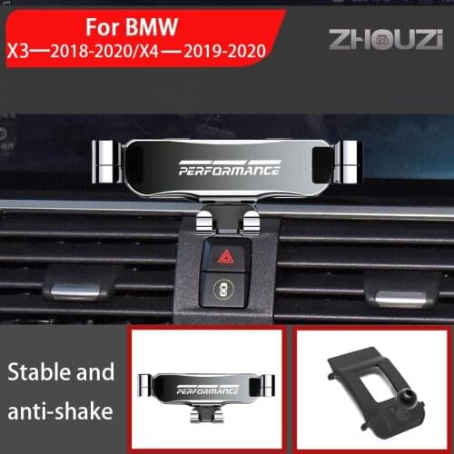 Car Mobile Phone Holder Mounts Stand GPS Special Gravity Navigation Bracket For BMW X3 X4 G01 G02 2018 2019 2020 Car Accessories