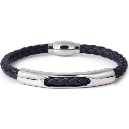 Trendy Braied Rope Leather Bracelet For Women Men Magnetic Clasp Wristband Bracelet Fashion Jewelry Accessories