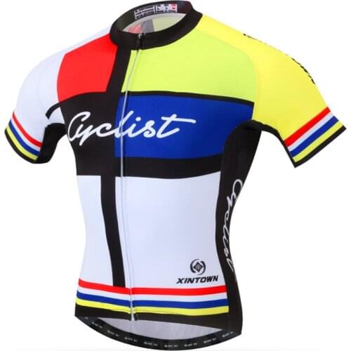 Quick Dry Bike Jerseys MTB Bicycle Clothing T Shirts Mallot Cycling Jersey Vetement Femme Bike Shirts Men Sportwear 2 Colors