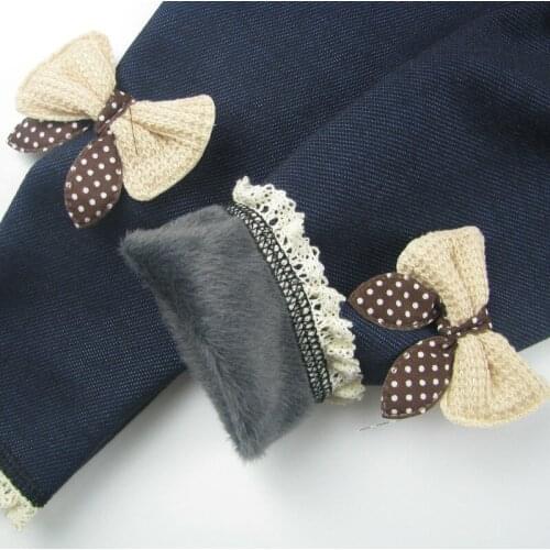 Children Leggings with Winter Girls Wear Warm Pants Thick Cashmere Imitation girls Jeans