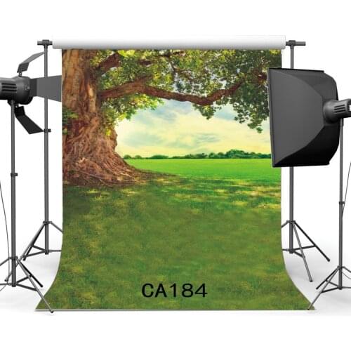 5x7ft Photography Backdrop European Rural Nature Tree Grass Field Sunshine Newborn Baby Toddlers Portraits Background