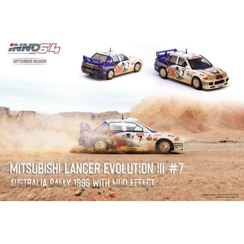 INNO 1:64 mitsubishis EVO LANCER EVOLUTION III #7 Collection Metal Die-cast Simulation Model Cars Toys
