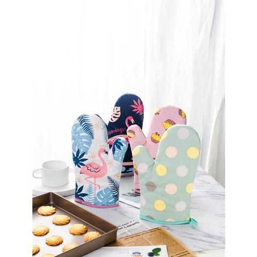 ITAX-9911 2 anti-scalding gloves high temperature thick heat-insulated heat-resistant kitchen oven baking household