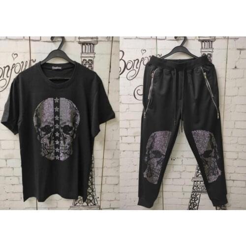 Summer New Mens tracksuit Shorts Casual Suits Sportswear Mens Clothing Male Diamond design 2021 set