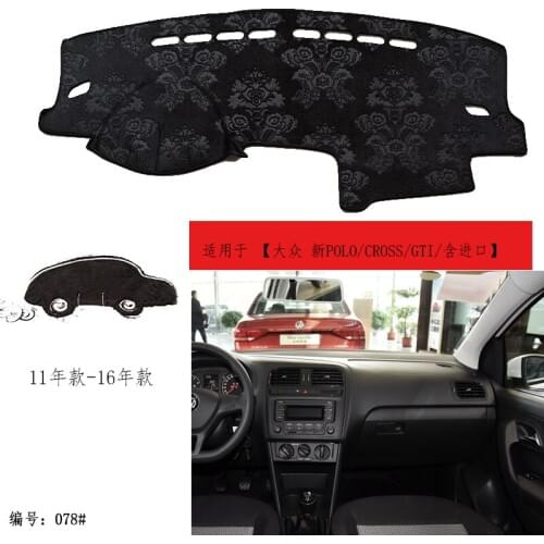 TOMMIA For VOLKSWAGEN Polo 11-16 Dashboard Pad Cover Dash Mat Anti-Sun Velvet Instrument