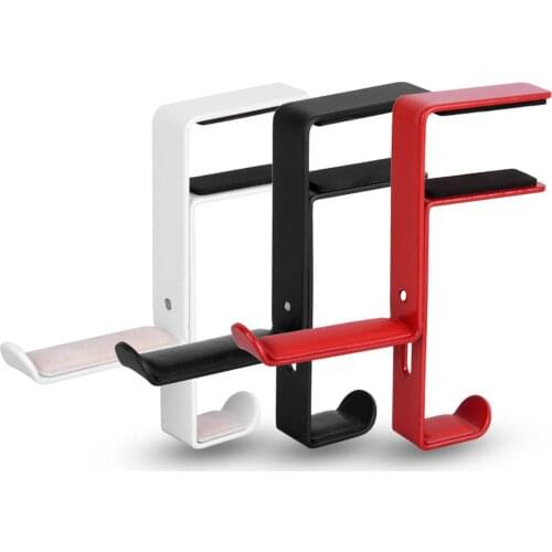 Dual Hanger Headphone Desk Mount Holder Earphone Headset Stand Hook Space Saving Display Office Bracket Non Slip Table Clamp