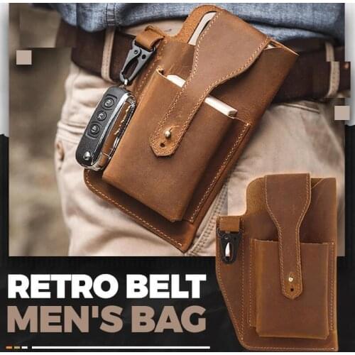 Retro Belt Waist Men\s Bag