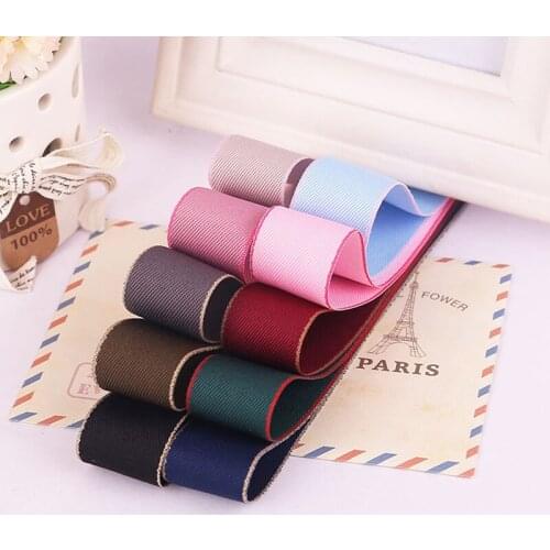 PPCrafts 25mm Korean Style Gold Edge Cotton Ribbon DIY Wedding Party Decoration Webbing Crafts Gift