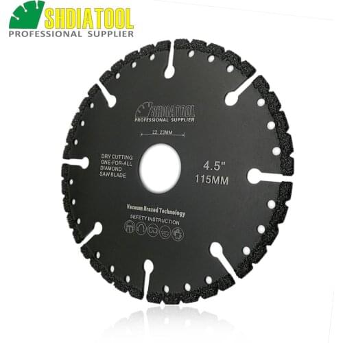 SHDIATOOL 1 pc Vacuum Brazed Diamond Cutting Disc Multi Purpose Saw Blade Cast Iron Rebar Aluminum Plastic Steel Metal Concrete