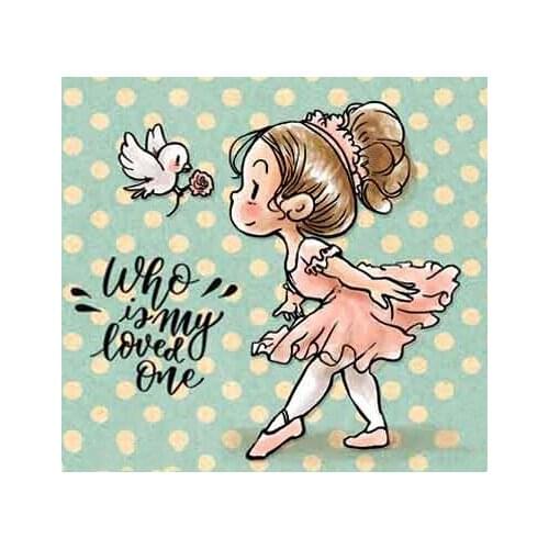 Dancing Girl Transparent Silicone Rubber Stamp And Metal Die Sheet Cling Scrapbooking DIY Cute Pattern Photo Album