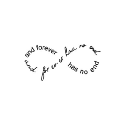 40MM×40MM tattoo stickers waterproof women, long-lasting infinite black and white simple personality