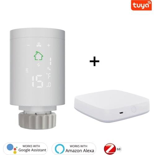ZigBee3.0 WiFi Control Thermostat HY368 Use 2*AA*1.5V Alkaline Batteries TRV Radiator Valve Thermostats