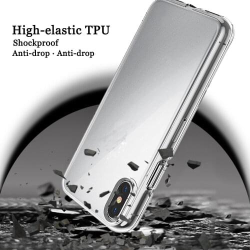 TPU Protective Case for iPhone XS MAX 11 PRO 6S 7 8 PLUS Back Cover Shockproof Clear Soft Thin Transparent iPhone Case