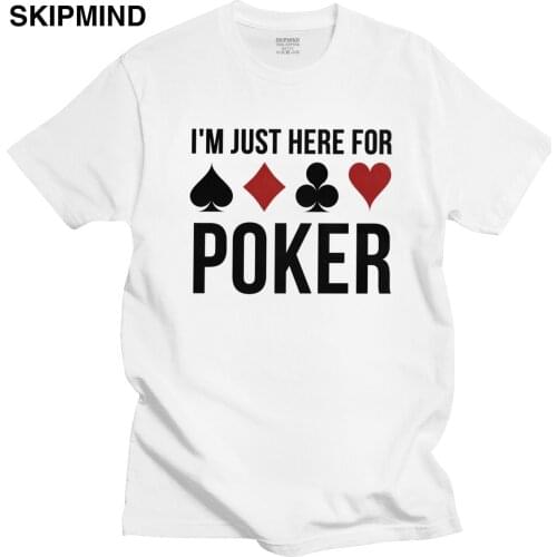 Unique Poker Player T Shirt Poker Face Tee Men Short Sleeve Summer Gambling Card Game Tops O-neck 100% Cotton T-shirt Clothes