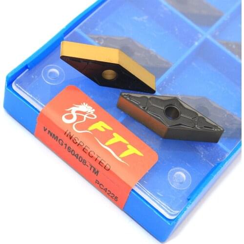 10pcs VNMG160408 TM PC4225 herramienta de torneado externo inserto de carburo CNC hoja de carburo insertar centro