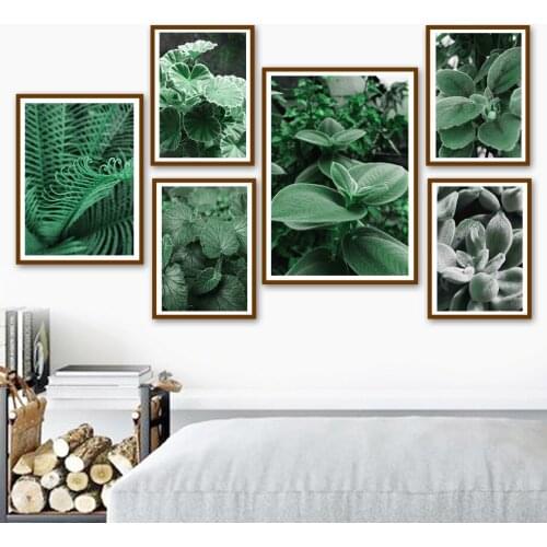 Green Botanic Leaves Tropical Plant Grass Wall Art Canvas Painting Nordic Posters And Prints Wall Pictures For Living Room Decor