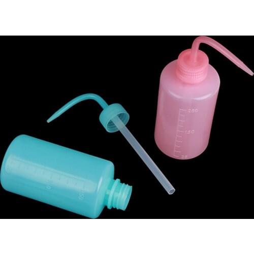 1pcs Wash Clean Clear Pink Plastic Green Soap Lab Wash Squeeze Diffuser Bottle 250ml