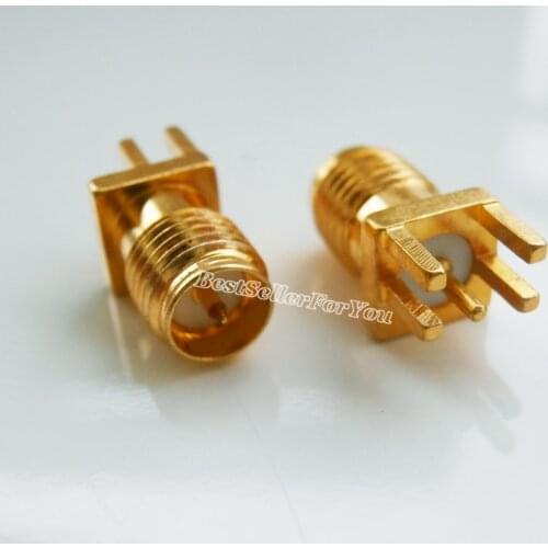 10x RP-SMA female jack center solder PCB clip edge mount RF connector Adapter