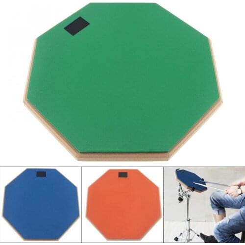12 Inch Simple Rubber Wooden Dumb Drum Practice Training Drum Pad for Jazz Drums Exercise with 3 Colors Optional