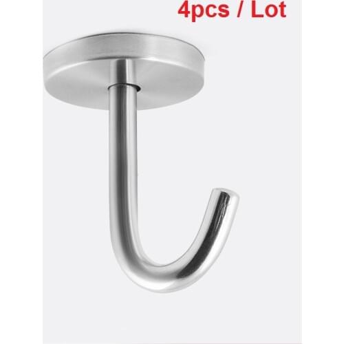4pcs Stainless Steel Wall Mounted Coat Clothes Hooks Hat Robe Holder Rack Hook Wall Hanger Coat Hooks Bathroom Kitchen Accessory