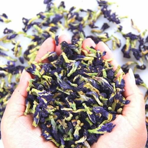 50g 100g Blue tea Clitoria Ternatea Thailand Blue Butterfly Pea Tea Pure Natural Dried Pea Flower Tea Simulation Kitchen Toy