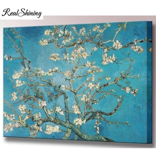 5d diy diamond painting almond van gogh blossom Full square/round drill diamond embroidery cross stitch drop shipping FS3861