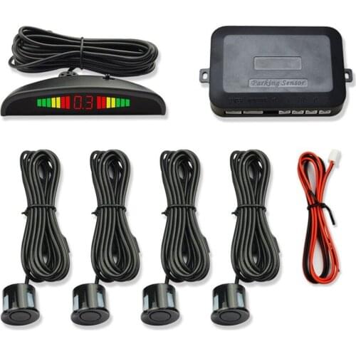 Car LED Parking Sensor Kit 4 Sensors 22mm Backlight Display Reverse Backup Radar Monitor System Auxiliary Reversing Radar