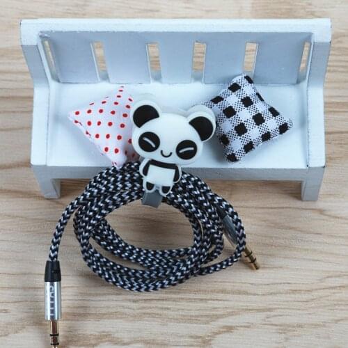 FFFAS Cute Cartoon Earphone Cable Button Winder Protector Wire Cord Organizer Holder for IPhone 5 5s 6 6s 7 Plus Computer Cable