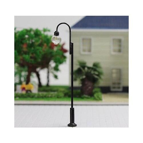 Evemodel 5PCS Model Railroad train Lamp posts Yard street light Lamps OO/HO scale LQS32 model train 1/76-1/87 railway modeling
