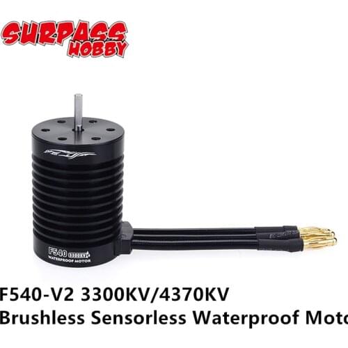 F540-V2 3300KV/4370KV Brushless Sensorless Waterproof Motor 4 Pole 3.175mm For 1/10 RC Drift Racing Off-road Car WLtoys 104001