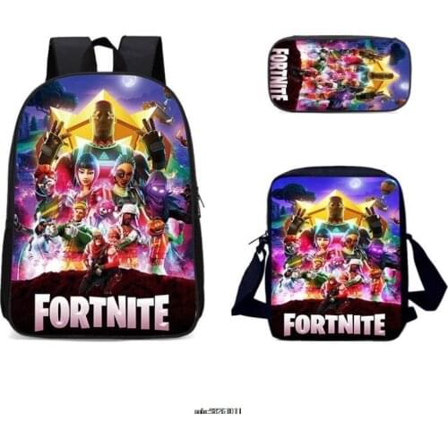 Fortnite Game School Bag for Teenager Boy Girl Kids Personized Schoolbag 3Pcs/Set Children Hot Game Theme Backpack for Kids Gift