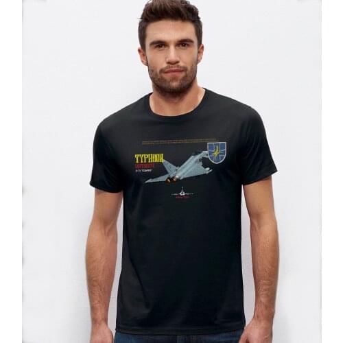 Luftwaffe JG73 Steinhoff Fighter Wing EF2000 Typhoon Fighter T-Shirt. Summer Cotton O-Neck Short Sleeve Mens T Shirt New S-3XL