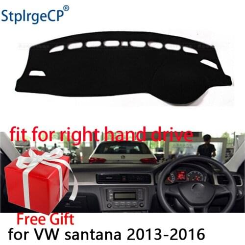 Car Dashboard Cover Mat for Volkswagen santana 2013-2016 Right Hand Drive Dashmat Pad Dash Mat Covers Dashboard Accessories