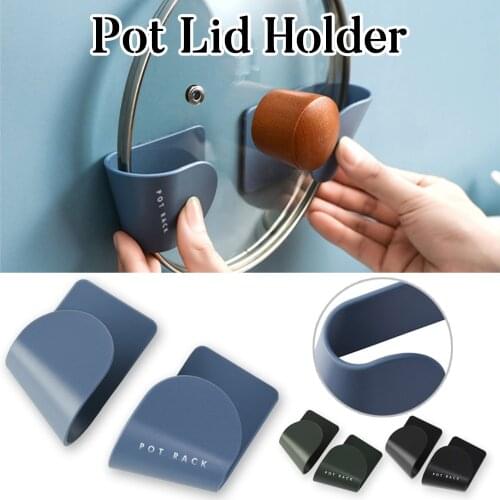Pot Lid Holder Wall Mount Self Kitchen Spoon Holder Kitchen Utensils Rack Pot Lid Dish Round Tray Storage Hanger Kitchen Utensil