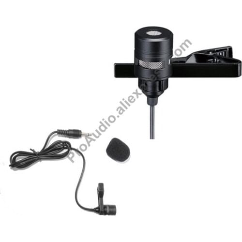 MICWL LC03 Pro Tie Clip-On Lavalier Lapel Microphone Mike Mic with 3.5mm 1/8" Jack Male Mono