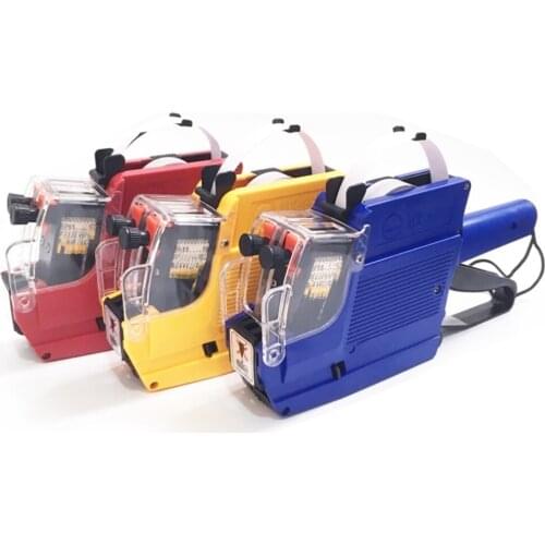 Mx-6600 Two-line Price Labeller 10 Digits Tag Sticker Pricing Gun Refillable Ink Roller Price Labeller Tool Double Lines Marker