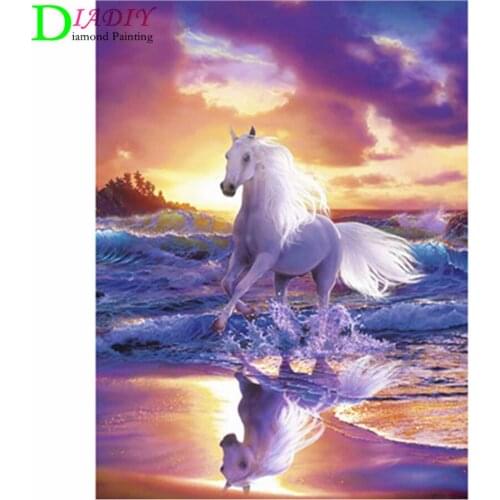 Diamond Painting Horse DIY Diamond Embroidery Animal Full Kits Handmade Gift Needlework Rhinestone Mosaic Picture