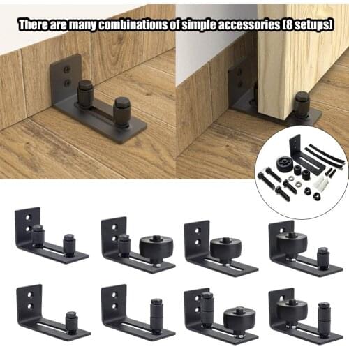 8 in 1 Carbon Steel Adjustable Sliding Floor Guide For Barn Door Hardware Accessory Sliding Door Guide Fittings