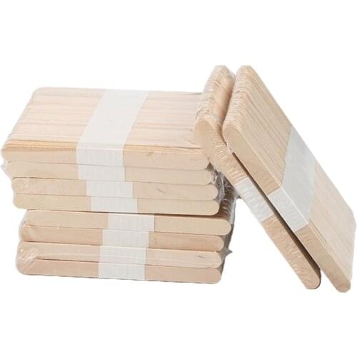 Natural Wooden Popsicle Sticks Food Grade Craft Popsicle Multi Purpose Wood Lollipop Sticks Homemade Crafting Supplies