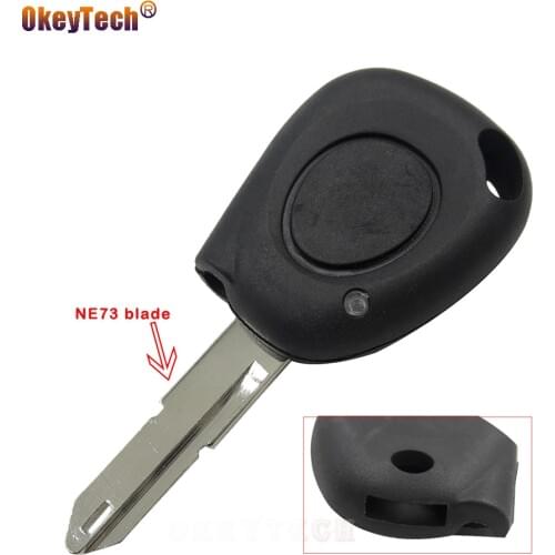OkeyTech Best Quality 1 Button with NE73 Uncut Key Blade Remote for Renault Megane Clio Scenic Replacement Auto Car Key Case Fob