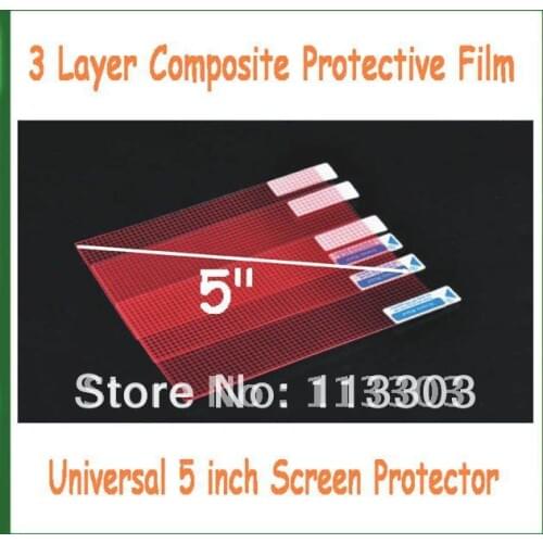 10pcs 5 inch Clear Screen Protector Grid Protective Film Universal for GPS MP4 MP5 MP3 Camera Tablet Size 115*65mm