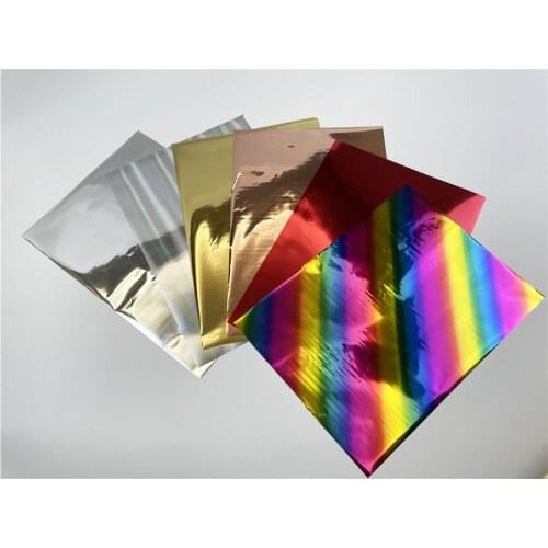 DIY 50PCS A4 Size Rose Gold Hedi Deco Hot Stamping Foil Toner Reactive Paper For Craft Papers by Laminator