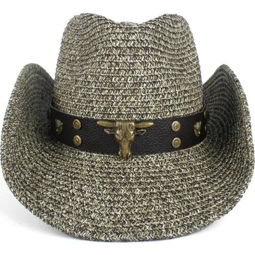 Women Hollow Western Cowboy Hat Lady Summer Straw Bohemian Tassel Sombrero Hombre Beach Cowgirl Jazz Sun Hat Size 57-59CM