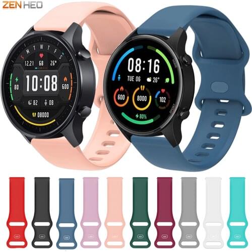 22mm Silicone Strap For Xiaomi Mi Watch Color Replacement Watchband For Huawei Watch GT2 Pro/Honor Watch GS Pro/Honor Magic