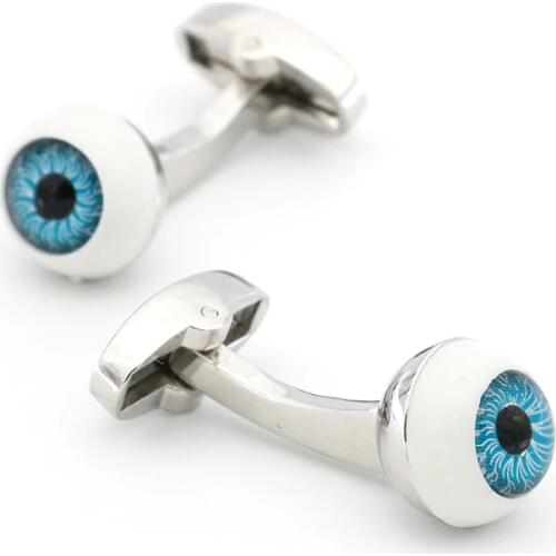 Evil Eye Cuff Links For Men Devil Eyes Design Quality Brass Material Blue Color Cufflinks Wholesale&retail