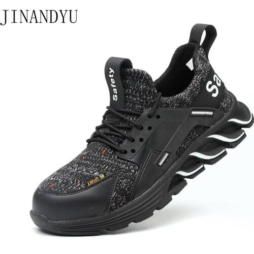 Steel Toe Safety Boot Construction Work Shoes Fashion Men Women Anti Smashing Puncture Proof Industial Safety shoes Mesh Sneaker