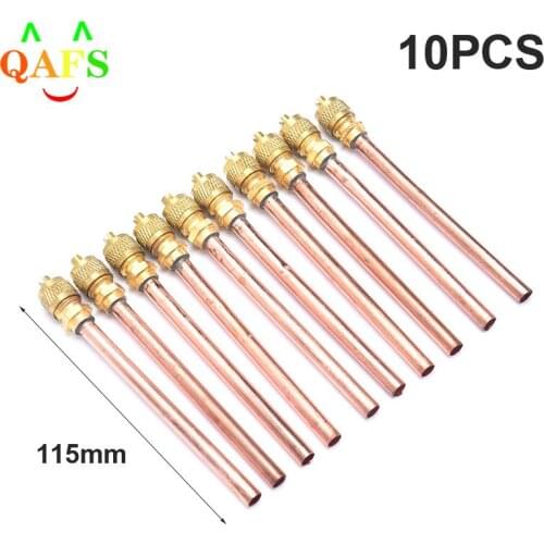 10PCS Air Conditioner Refrigeration Access Valves 6mm OD Copper Tube Filling