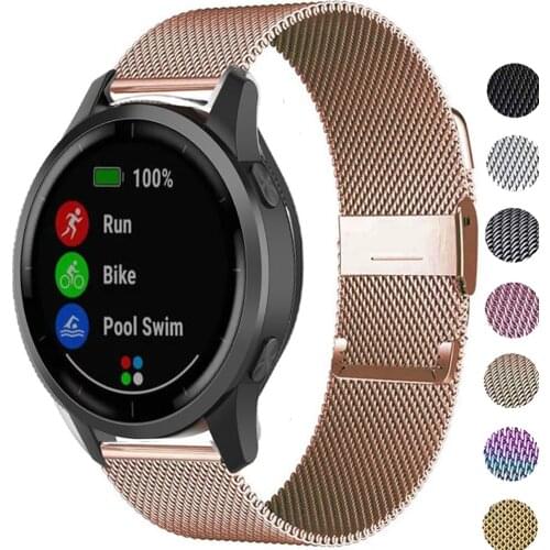 18MM 20MM 22MM Metal Watch Strap For Garmin Venu GarminMove 3 Garmin Active S Vivoactive 4 4S Smart Wristband Quick Release Band