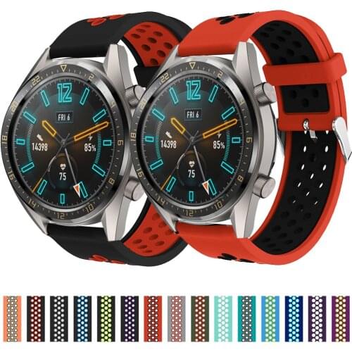 22MM Breathable Silicone Sport Band Strap For HUAWEI WATCH GT 46mm Vigor Fashion Style Replacement Bracelet Watchband Wristband